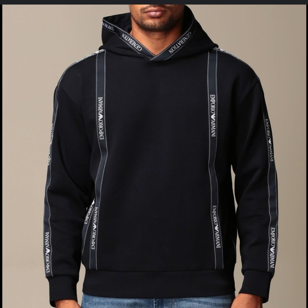 Emporio Armani Mens Sweatshirt with Logo Bands